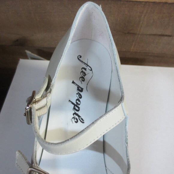 FREE PEOPLE LADIES DALIAN DOUBLE STRAP PLATFORM SHOES - EU 37 US 6.5 - OFF WHITE - Picture 3 of 6